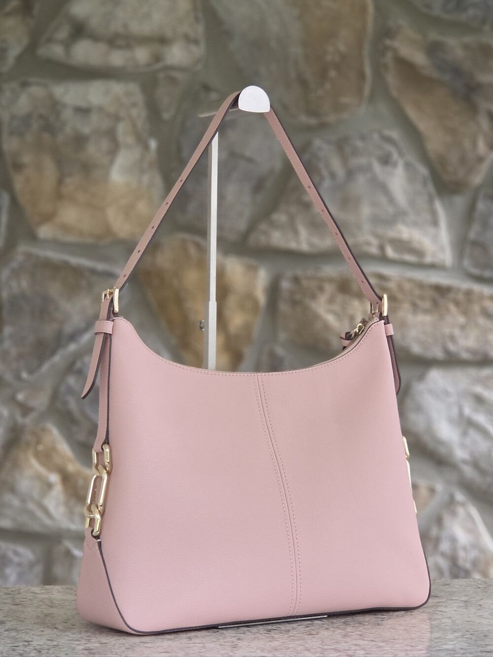 Michael Kors Laney Large Pink Hobo Shoulder Bag - Picture 3 of 9